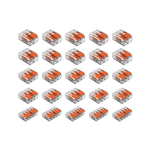 WAGO 2 Port (10) 3 Port (10) 5 Port (5) 221 Splicing Connector, Pocket Pack for All Wire 12-24 AWG
