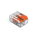 WAGO 221-412 | 2-Conductor Compact Connectors, Suitable for all wires upto 4 mm² - Pack of 100