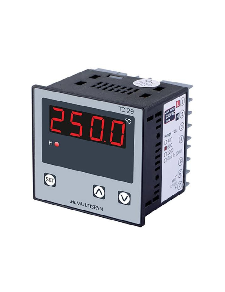 MULTISPAN TC-29-A2-01 Single Display Temperature Controller Size: (H)48mm x (W)48mm x (D)70mm