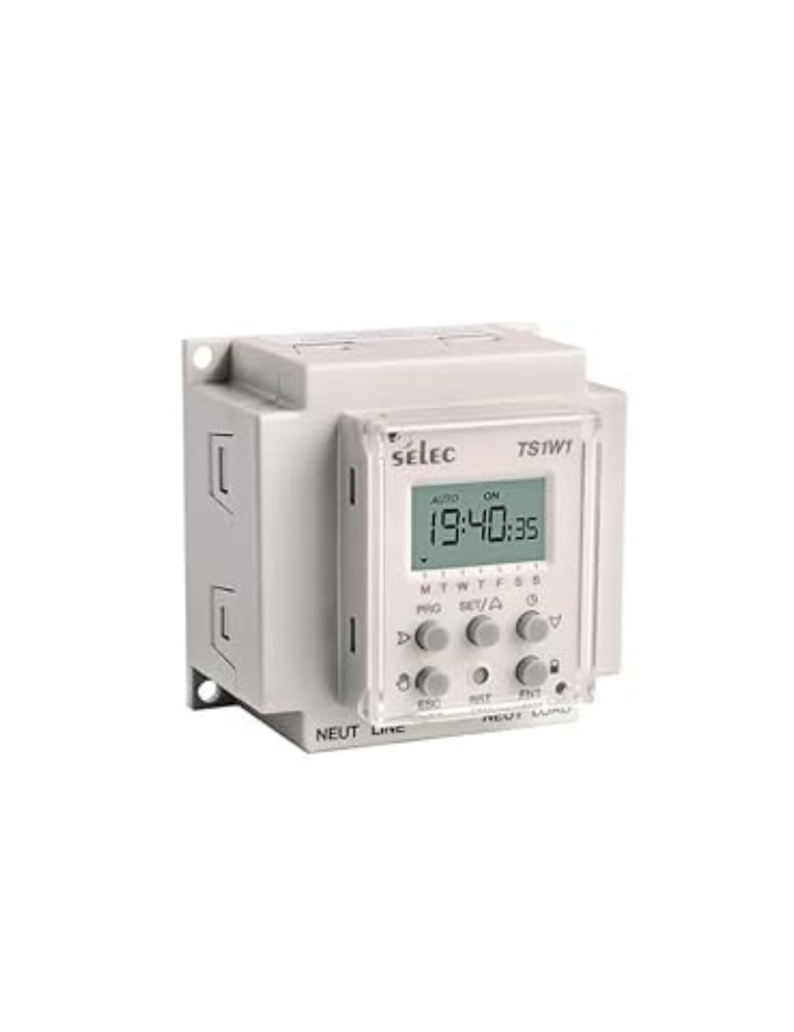 Selec Time Switch Wall Mount Daily/Weekly TS1W1-1-20A-230V
