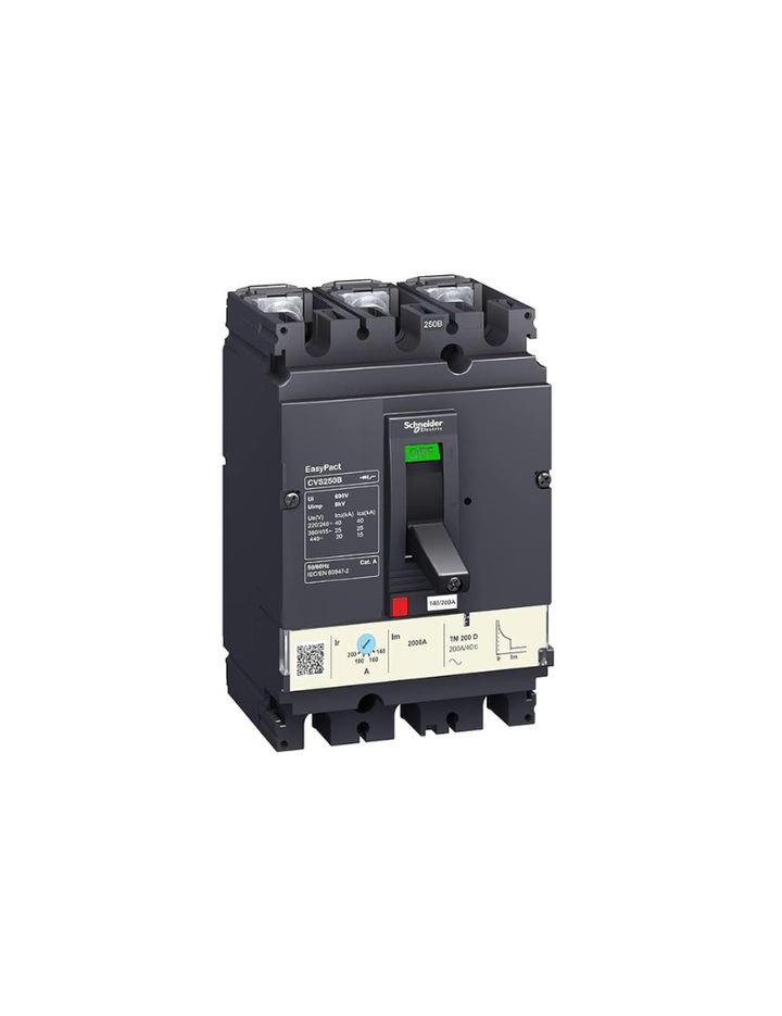 Schneider Electric MCCB Cvs250B Tm200D 3P3D,LV525302 (Pack of 1)