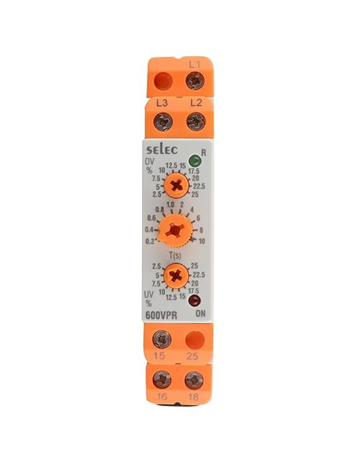 Selec 600VPR-310/520 Voltage Protection Relay (White and Orange)