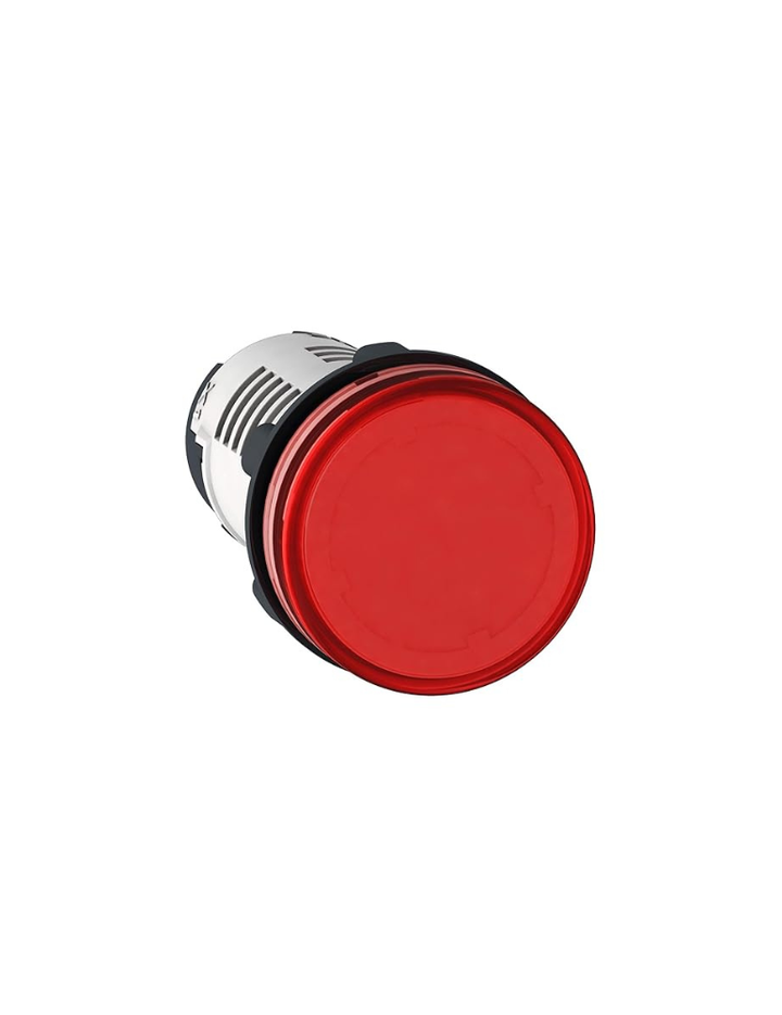 Schneider Round Pilot Light Ø 22 - Red - Integral LED - 230.240 V - Screw clamp terminals XB7EV04MPN