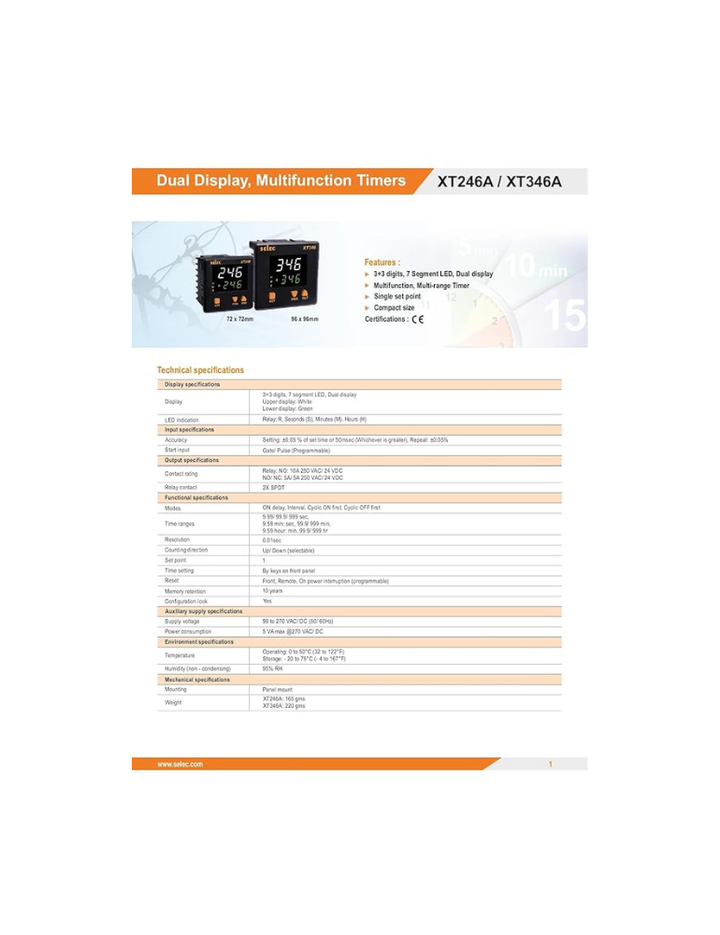 Digital Timer Selec XT264A
