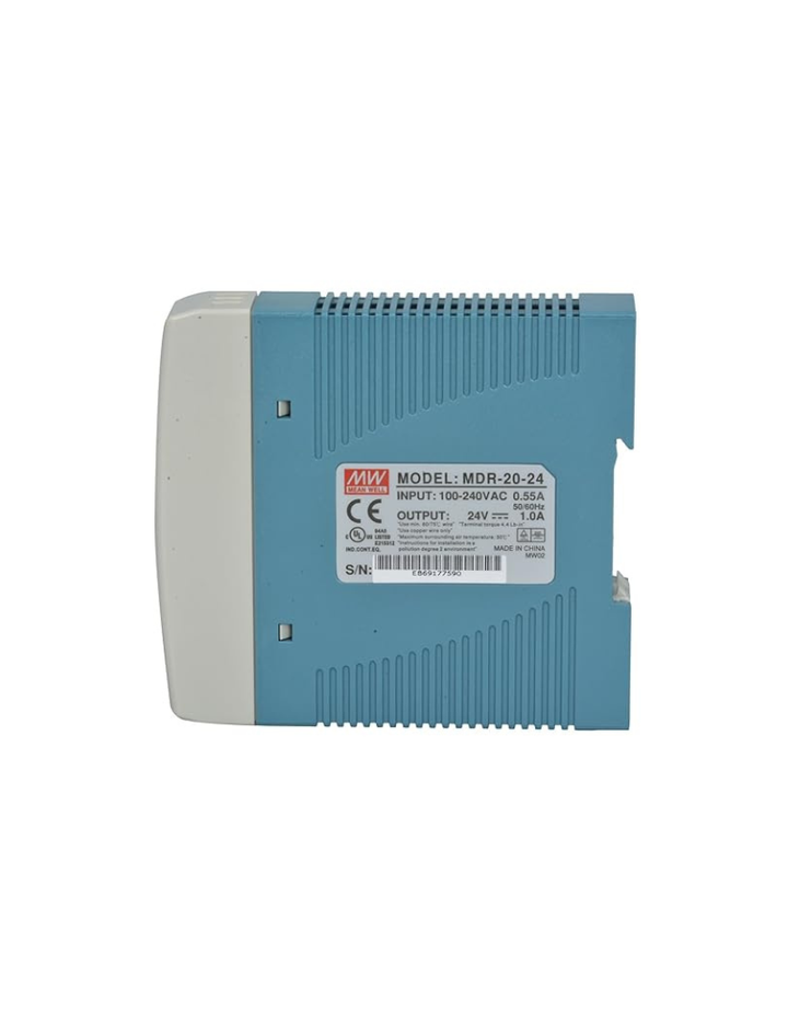 MEAN WELL MDR-20-24 AC to DC DIN-Rail Power Supply, 24V, 1 Amp, 24W, 1.5