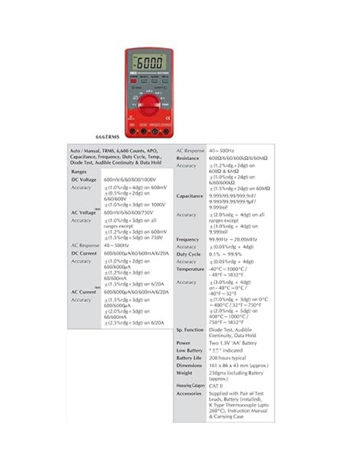 Meco Digital 666 Trms Multimeter