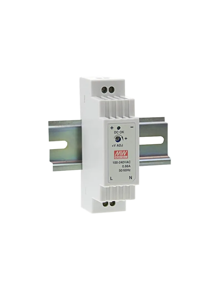 Click to see full view Rufus AI Ask Rufus  What is the power output?   Can it be used outdoors?   Does it have overvoltage protection?   Ask something else MW Mean Well DR-15-5 5V 2.4A 12W Single Output Industrial DIN RAIL Power Supply