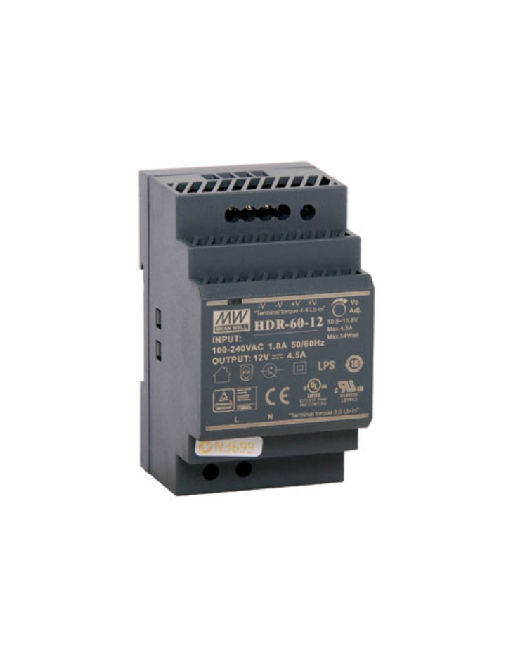 Meanwell HDR-60-12 Power Supply - 54W 12V 4.5A - Ultra Slim