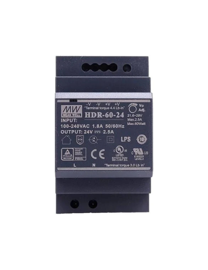 Meanwell HDR-60-24 Power Supply - 60W 24V 2.5A - Ultra Slim