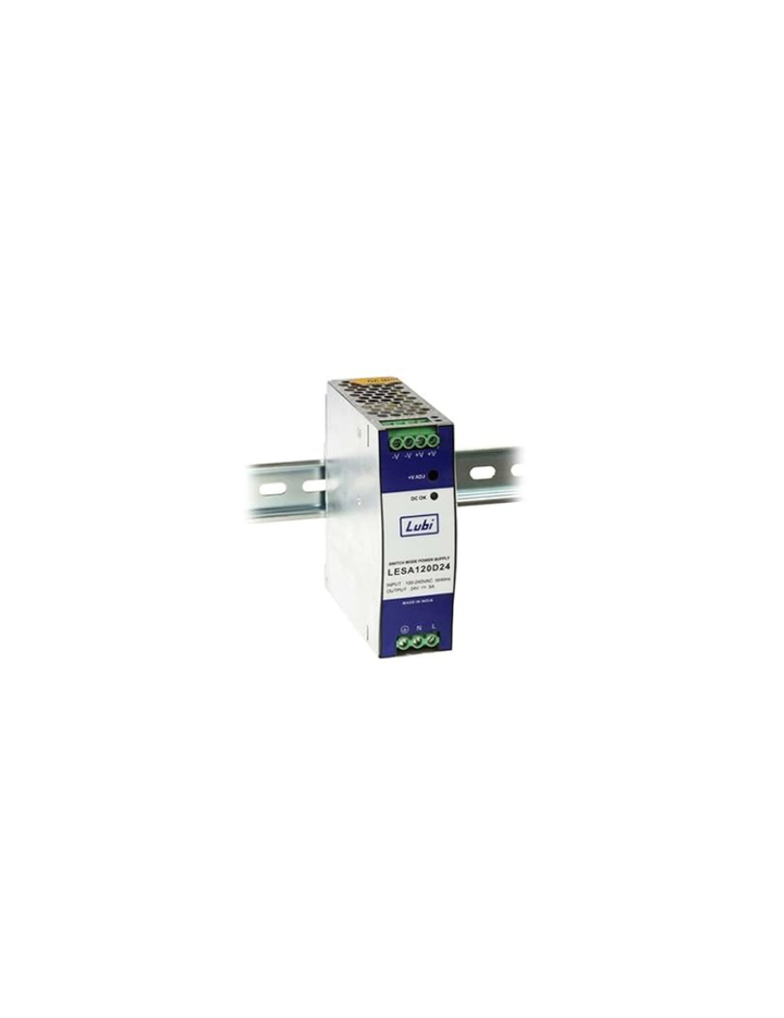 Lubi LESA120D24 SMPS, 24 V DC 5 Amp Din Rail Mount Power Supply, Made in India