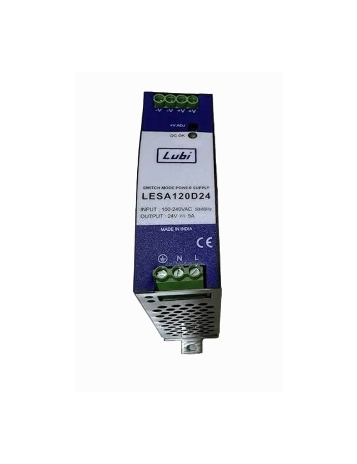 Lubi LESA120D24 SMPS, 24 V DC 5 Amp Din Rail Mount Power Supply, Made in India