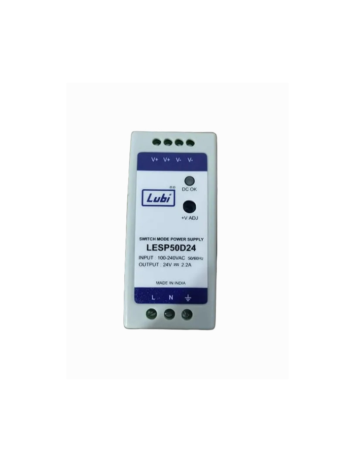LUBI 24V 2.2A Din Rail Plastic Mount Power Supply