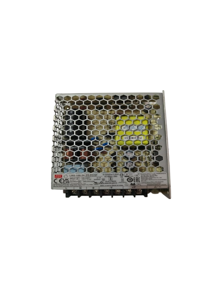 24V 4.5A Power Supply, LRS-100-24 Model, 100-240V AC Input