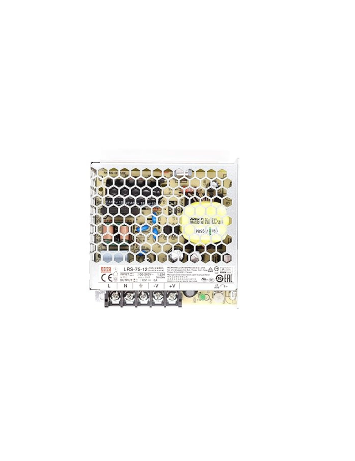 EST Lights MEANWELL Metal LRS-75-12, 75W 12VDC Power Supply, Golden