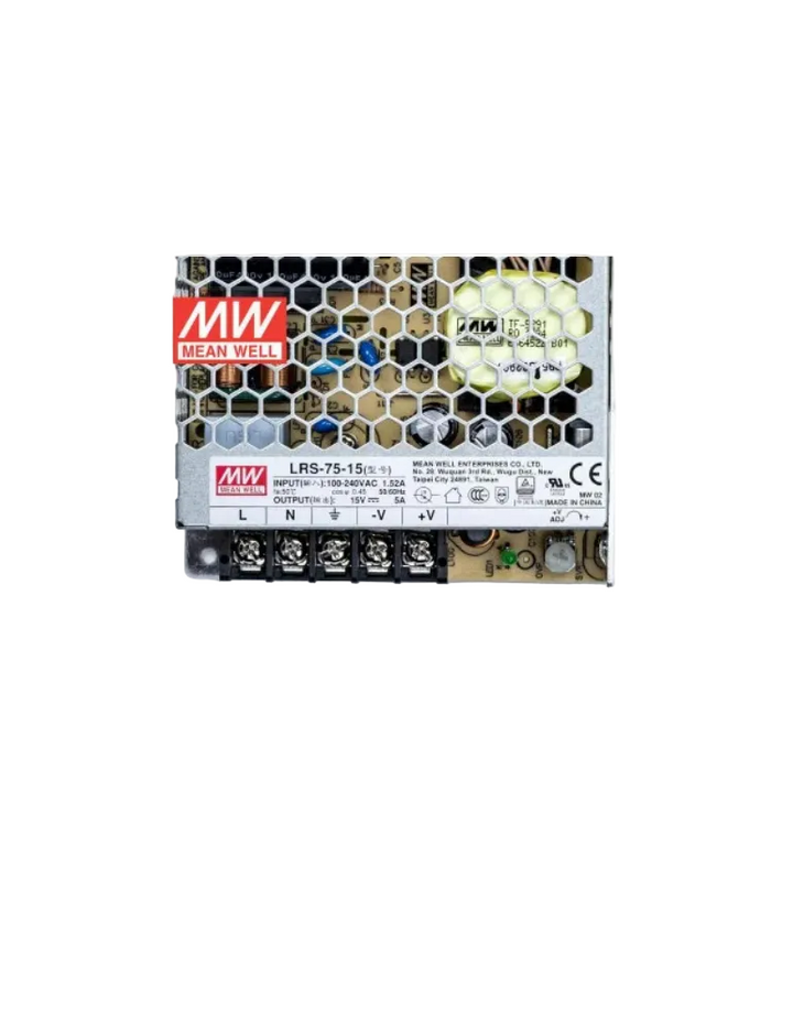 MEAN WELL LRS-75-15 LRS-75 Series 75 W Single Output 15 V Enclosed Switching Power Supply - 1 item(s)