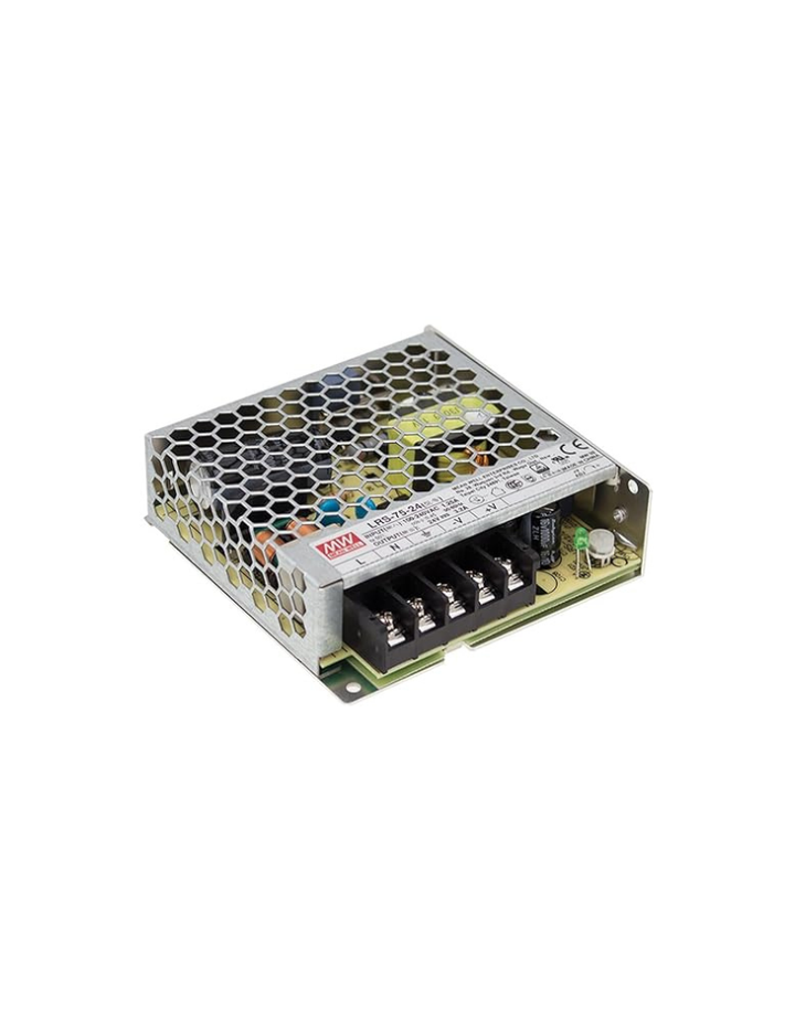 EST Lights Meanwell Metal Power Supply: LRS-75-24, 75W 24VDC (Golden)