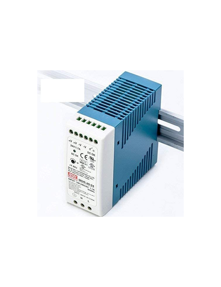 Mean Well MDR-40-24 DIN Rail Power Supply 40W 24V 1.7A Constant Current Low No-Load Loss