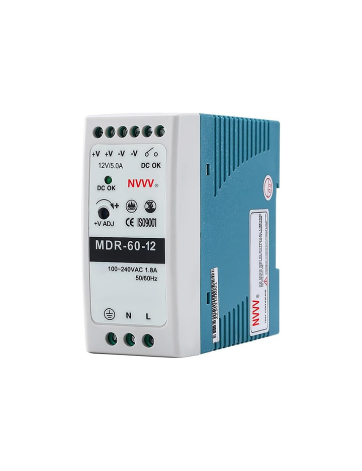 MEAN WELL MDR-60-12 MDR-60 Series 60 W Single Output 12 V AC/DC Industrial DIN Rail Power Supply - 1 item(s)