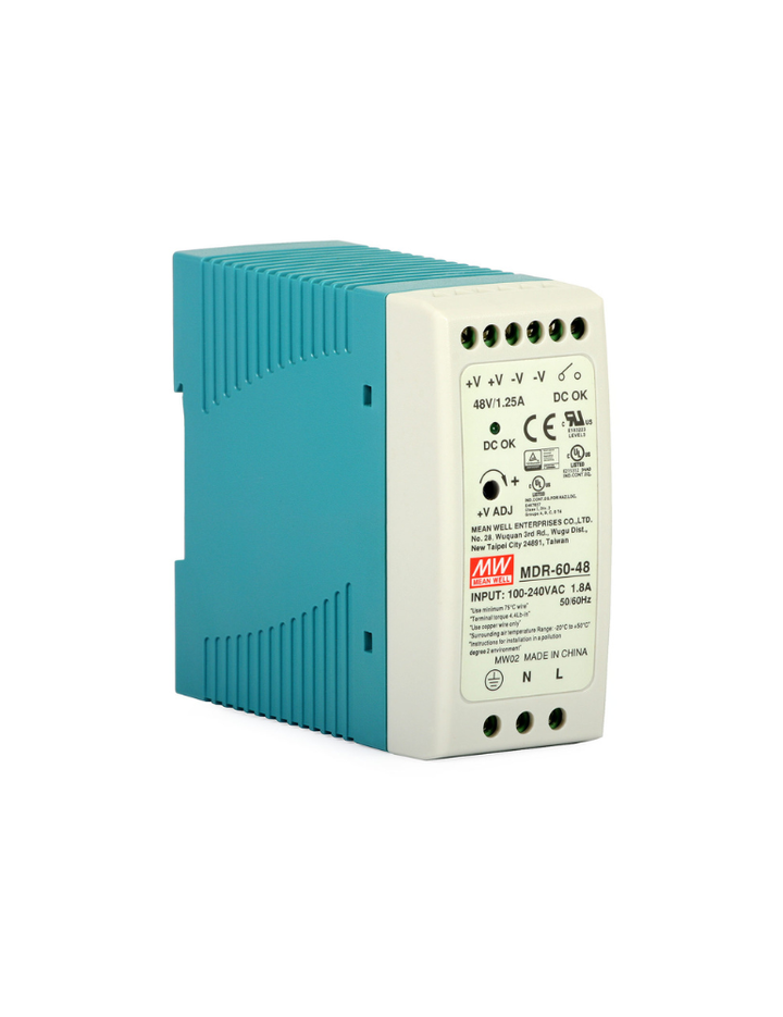 Mean Well MDR-60-48 AC to DC DIN-Rail Power Supply 48V 1.25 Amp 60W