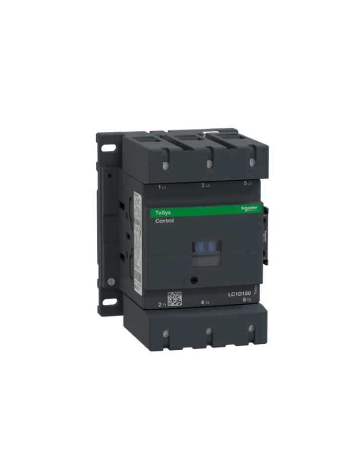 Schneider Electric TeSys D contactor 150 AMP 3 Pole (3 NO) standard coil (black, Pack of 1) LC1D150N7 MCB