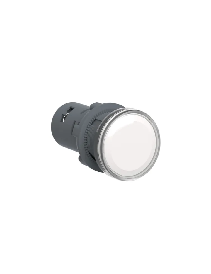 XA2EVC1LC Product picture Schneider Electric  Technical Illustration - Wirings + 9 + 9 2  videos Monolithic pilot light, Easy Harmony XA2, plastic, white, 22mm, integral LED, screw clamp terminals, 30V AC DC