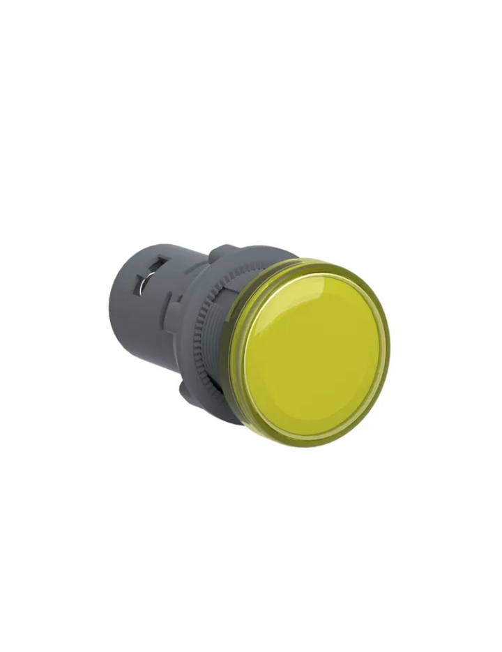 round pilot light Ø 22 yellow - integral LED - 24 V AC/DC - screw clamp terminal