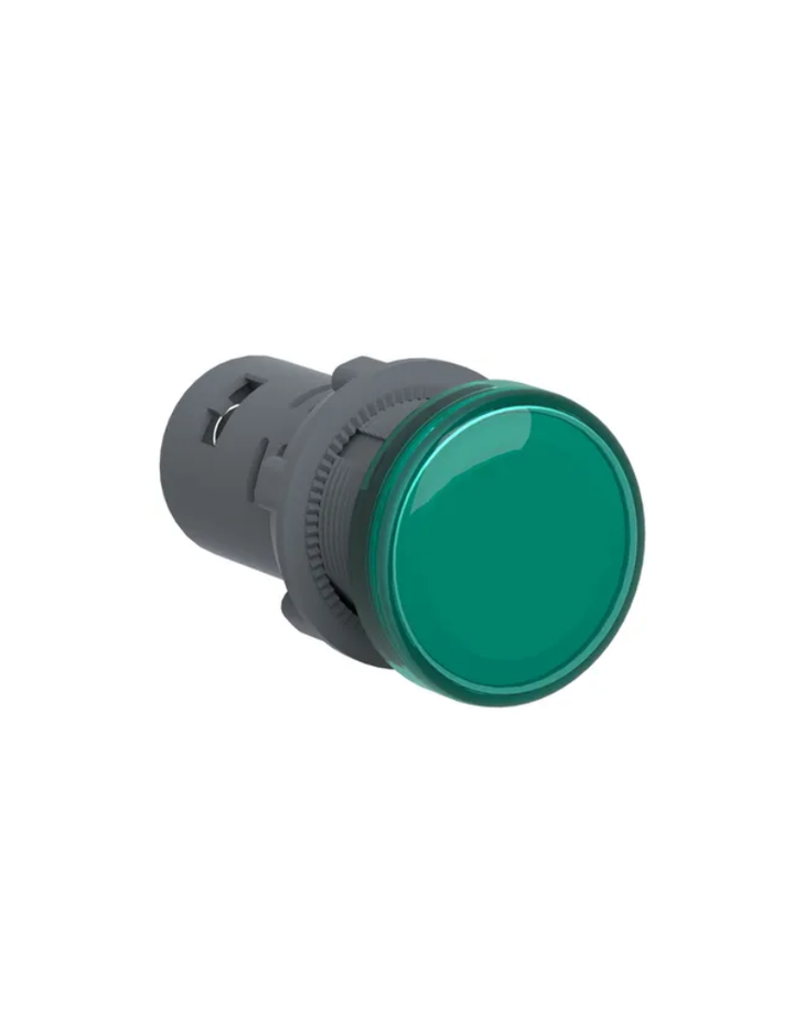 XA2EVB3LC Product picture Schneider Electric  Technical Illustration - Wirings + 9 + 9 2  videos round pilot light Ø 22 - green - integral LED- 24 V AC/DC- screw clamp terminals