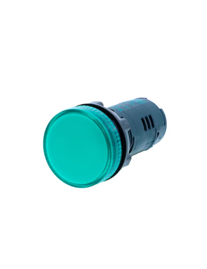 Monolithic pilot light, Harmony XB5N XB7N, plastic, green, 22mm, LED, 24V AC DC