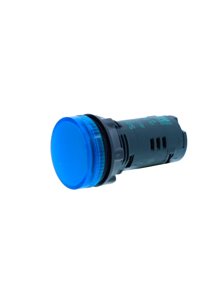 Monolithic pilot light, Harmony XB5N XB7N, plastic, blue, 22mm, LED, 24V AC DC