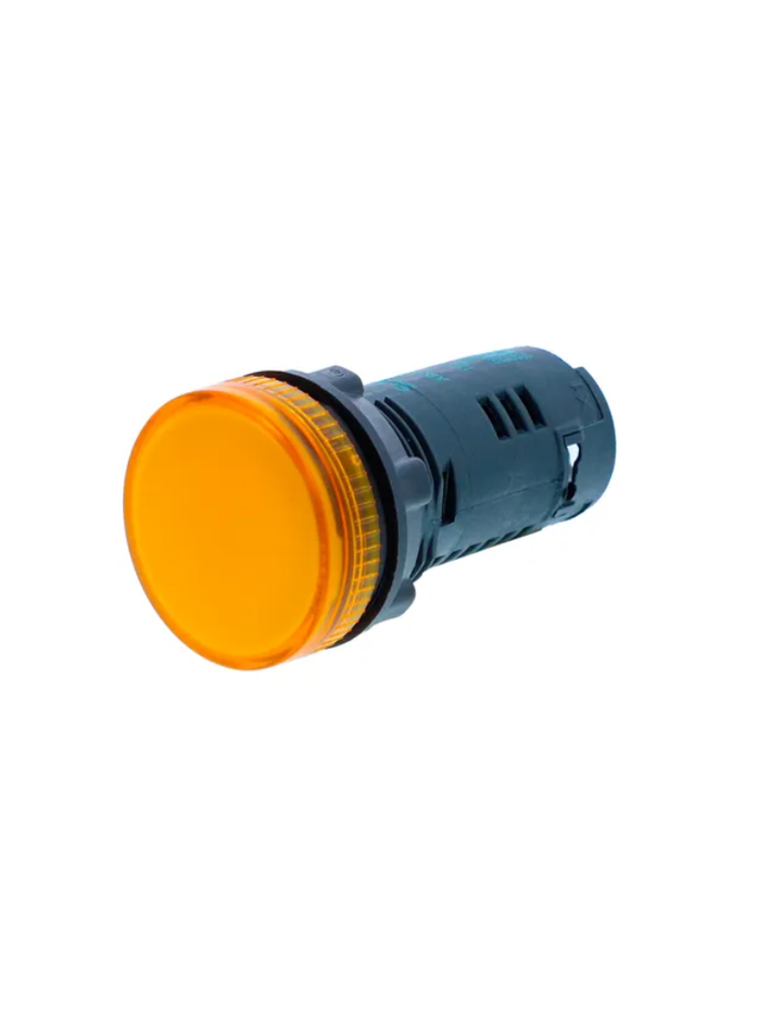 Monolithic pilot light, Harmony XB5N XB7N, plastic, yellow, 22mm, LED, 230V AC