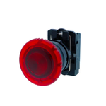 Illuminated emergency switching off push button, Harmony XB5N XB7N, plastic, red, 40mm, turn to release, 24V AC DC, 1 NC