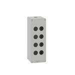Die cast empty control station, Harmony XAP, XB2 SL, zinc alloy, grey, M25, 8 cut outs 22mm, 80x220x77mm