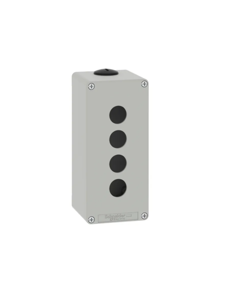 Die cast empty control station, Harmony XAP, XB2 SL, zinc alloy, grey, M25, 4 cut outs 22mm, 80x175x51,5mm