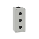 Die cast empty control station, Harmony XAP, XB2 SL, zinc alloy, grey, M25, 3 cut outs 22mm, 80x175x77mm