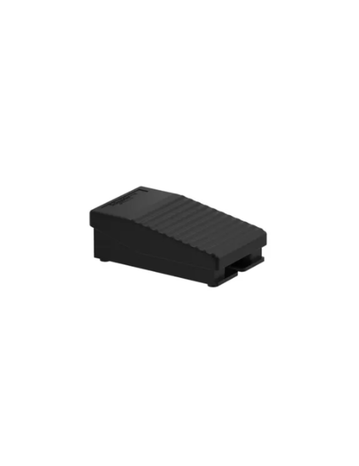 Single foot switch, plastic, black, without cover, 1 NO + 1 NC