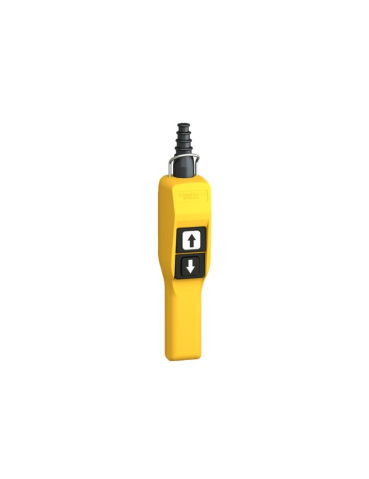 Pendant control station, Harmony XAC, plastic, yellow, pistol grip, 2 push buttons with 1NOPendant control station, Harmony XAC, plastic, yellow, pistol grip, 2 push buttons with 1NO