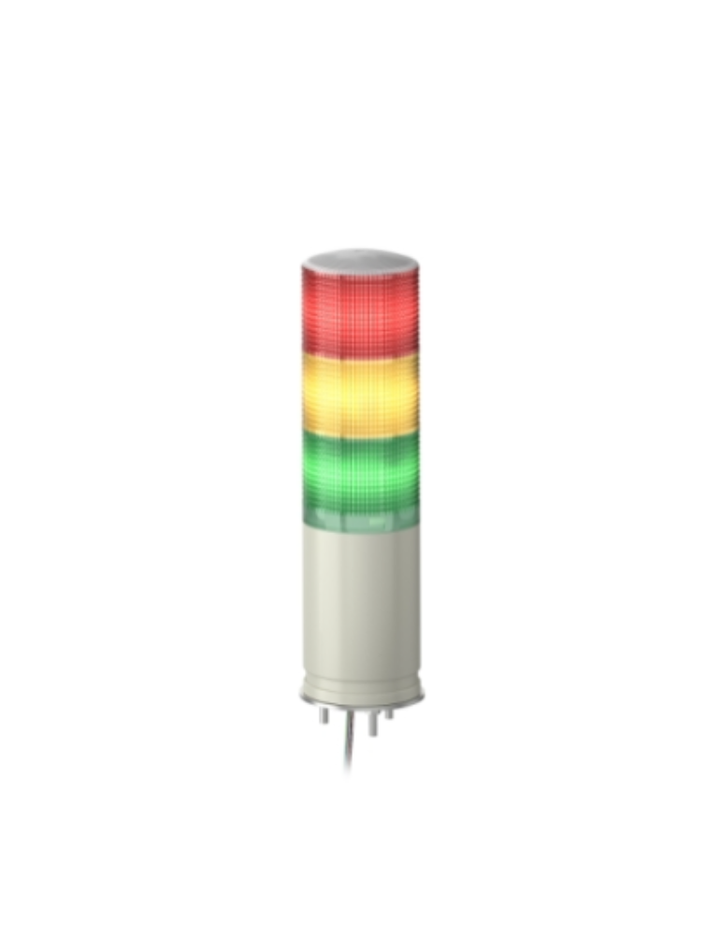 Monolithic tower lights, Easy Harmony XVG, 60mm, red orange green, steady light, buzzer, base mounting, IP42, 220…240V AC