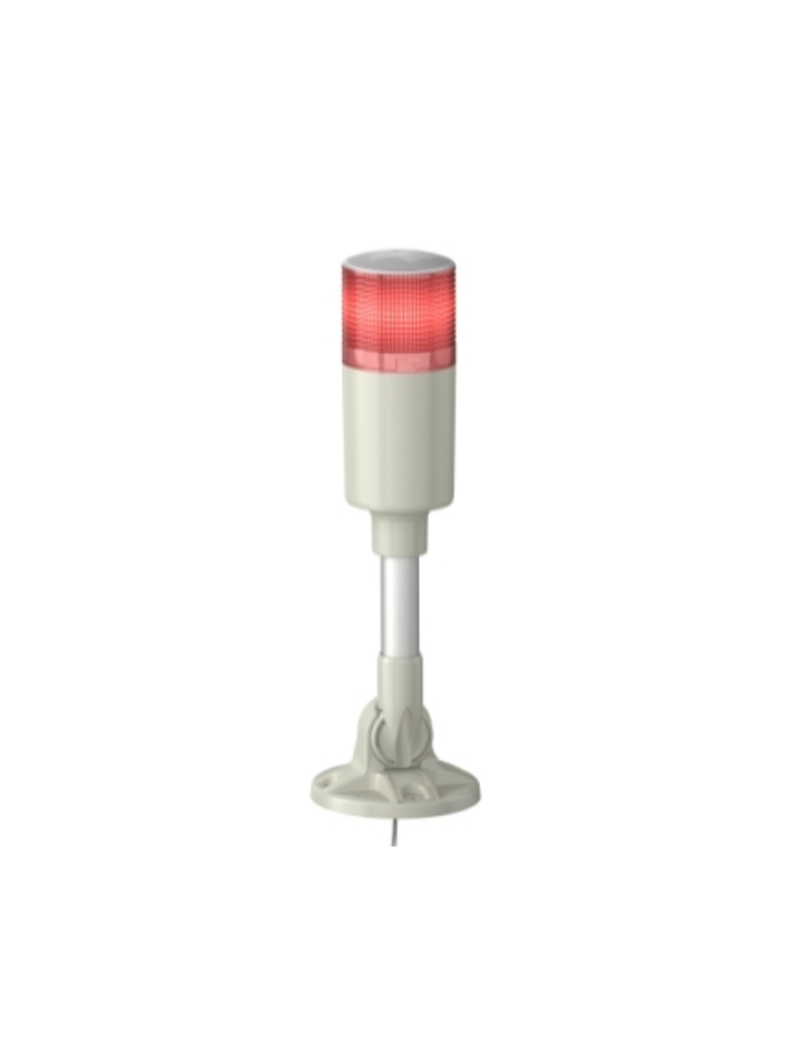 Monolithic tower lights, Easy Harmony XVG, 60mm, red, flashing light, buzzer, short aluminium tube mounting and L bracket, IP40, 220…240V AC