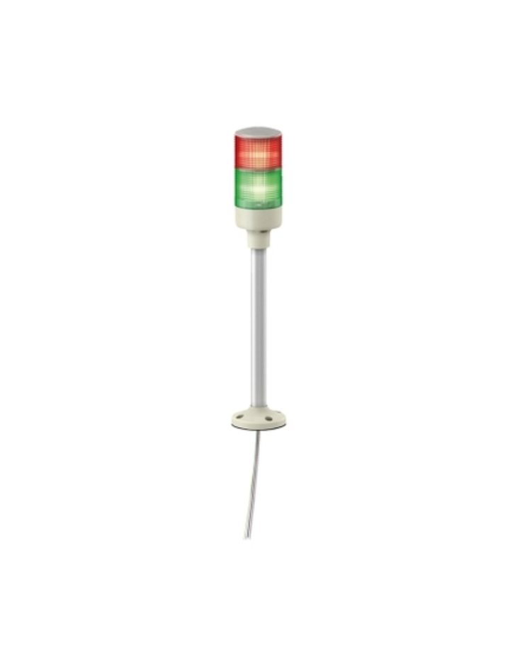 Tower Light - RG - 24V - LED - W.Buzzer - Tube mounting with fixing plate