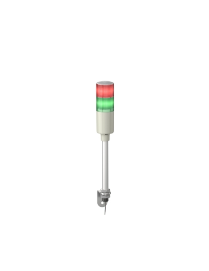 Monolithic tower lights, Easy Harmony XVG, 60mm, red green, steady light, buzzer, aluminium tube mounting and L bracket, IP23, 220…240V AC