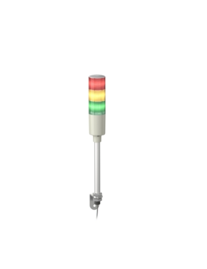 Monolithic tower lights, Easy Harmony XVG, 60mm, red orange green, steady light, buzzer, aluminium tube mounting and L bracket, IP23, 220…240V AC