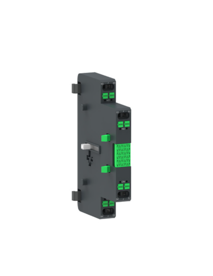 Auxiliary contact block,TeSys Giga contactor,2NO,lateral face side mounting,push-in terminals