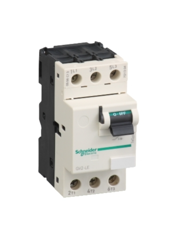 Motor circuit breaker, TeSys GV2, 3P, 2.5 A, magnetic, toggle control, screw clamp terminals