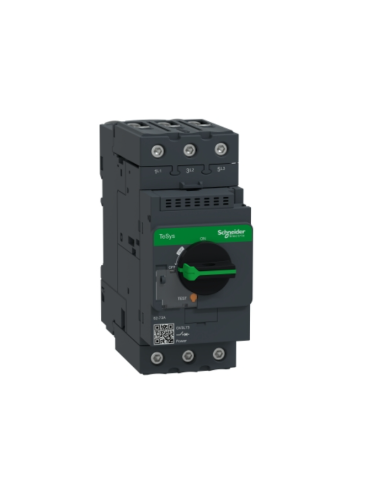 Motor circuit breaker, TeSys GV3, 3P, 73 A, magnetic, rotary handle, EverLink terminals