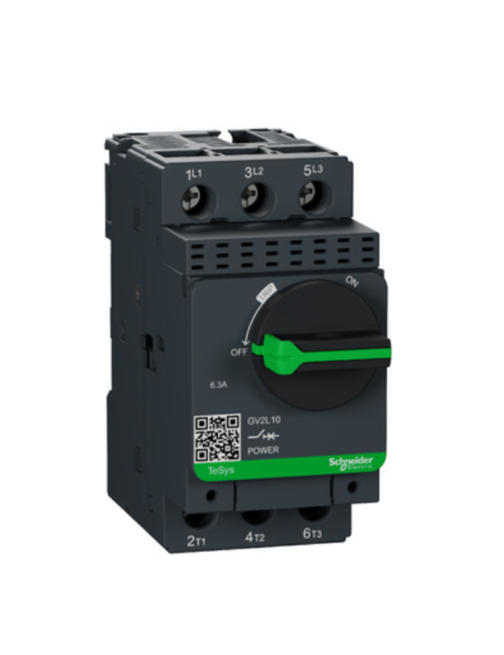 GV2L;TeSys GV;motor circuit breaker;motor protection;magnetic protection;high breaking capacity;rotary handle;screw clamp terminals