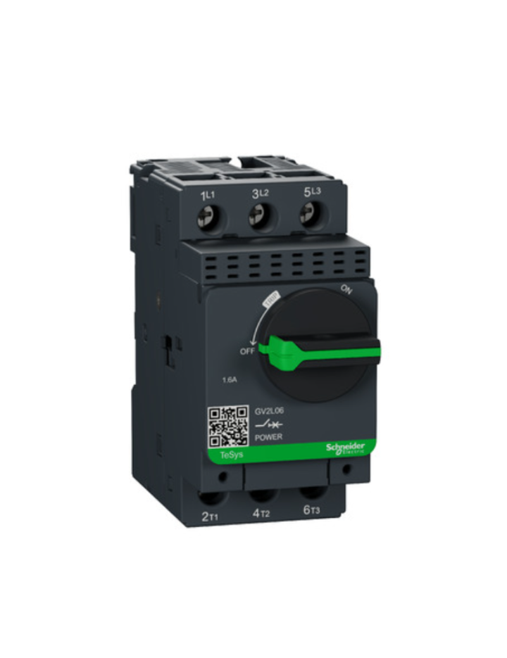 GV2L;TeSys GV;motor circuit breaker;motor protection;magnetic protection;high breaking capacity;rotary handle;screw clamp terminals
