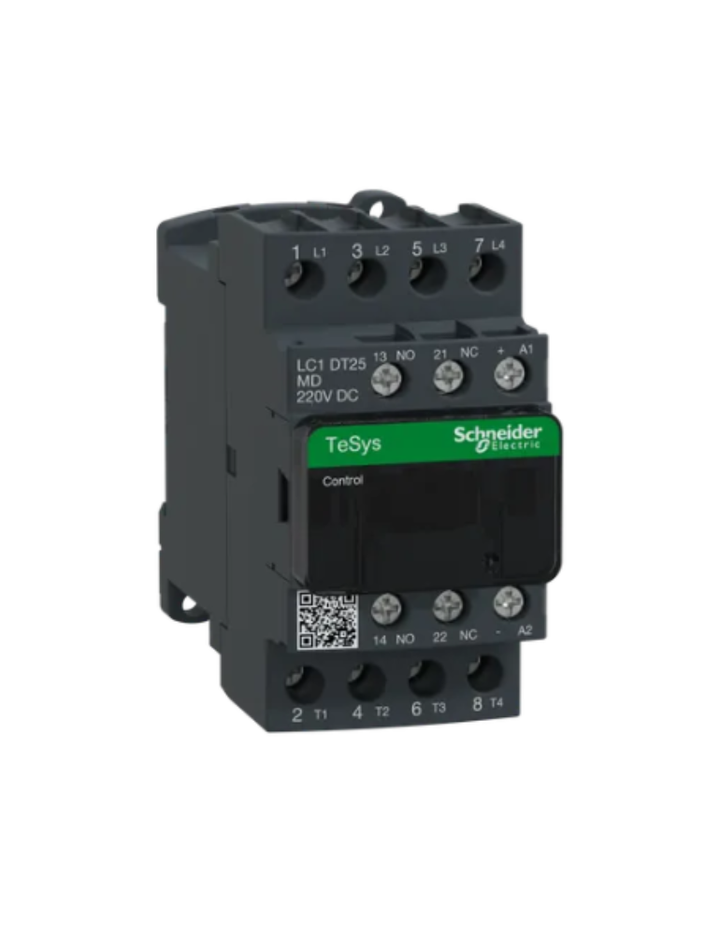 Schneider Electric TeSys D contactor 18 AMP 4 Pole (4 NO) standard coil (black, Pack of 1) LC1D18MD MCB