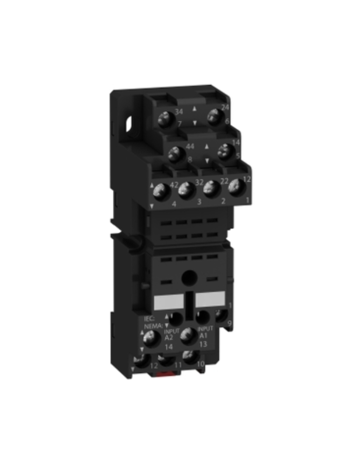 Schneider Electric Mixed contact Socket Relay RXZE2M114, 250V, 4CO AC 10 A Four Pin Socket