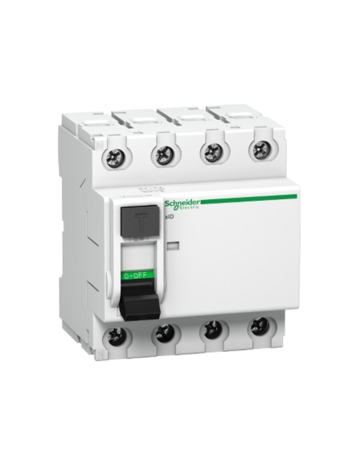 Schneider Electric 4P, 25A, 30mA, Acti 9 xID residual circuit breaker(RCCB) A9N16321 MCB