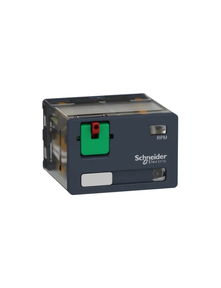 Schneider Electric RPM42F7 15 A, 4 CO AC, 120 V, Power plug-in relay, with LED Power Plug